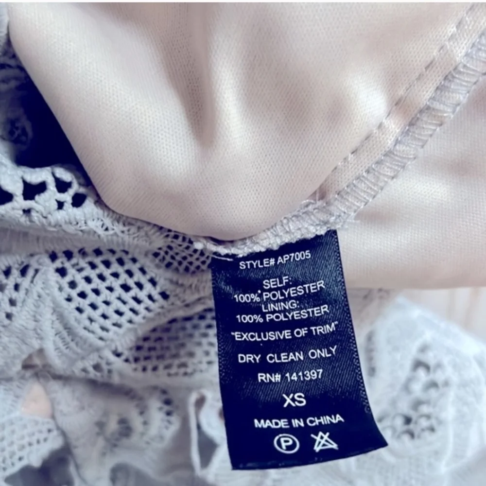 ASTR the Label Lace Romper Small Gray LNC - Picture 11 of 11